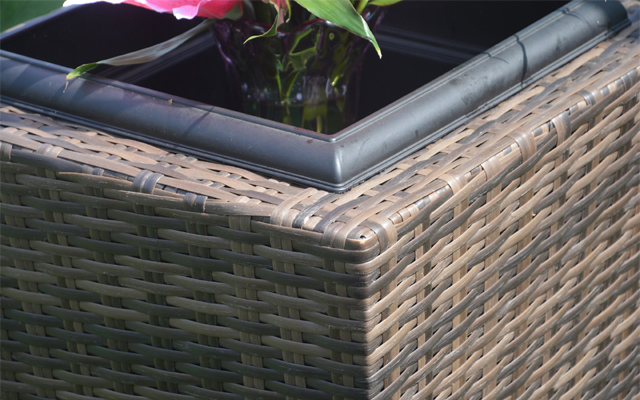 Patio Wicker Flower Pot Garden Planters